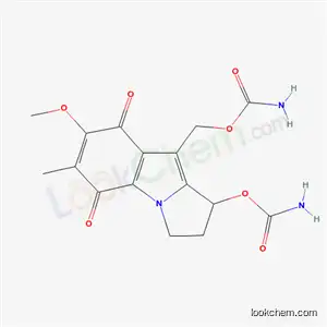 Molecular Structure of 78776-06-4 ([1-(carbamoyloxy)-7-methoxy-6-methyl-5,8-dioxo-2,3,5,8-tetrahydro-1H-pyrrolo[1,2-a]indol-9-yl]methyl carbamate)