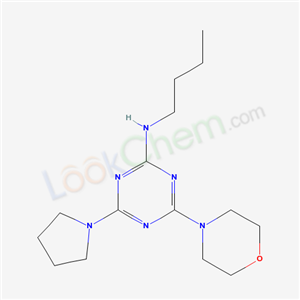 N-butyl-4-morpholin-4-yl-6-pyrrolidin-1-yl-1,3,5-triazin-2-amine cas  21834-39-9