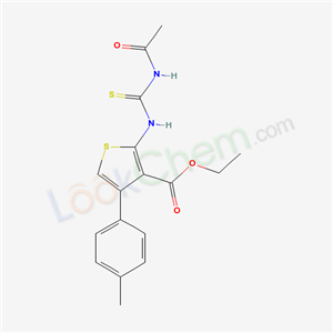 5652-02-8,ethyl 2-[(acetylcarbamothioyl)amino]-4-(4-methylphenyl)thiophene-3-carboxylate,