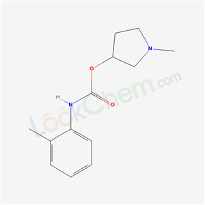 33472-72-9,o-Methylcarbanilic acid 1-methyl-3-pyrrolidinyl ester,o-Methylcarbanilic acid,N-methyl-3-pyrrolidinyl ester;CARBANILIC ACID,o-METHYL-,N-METHYL-3-PYRROLIDINYL ESTER;