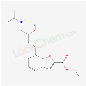 39543-88-9,7-[2-Hydroxy-3-(isopropylamino)propoxy]-2-benzofurancarboxylic acid ethyl ester,ETHYL 7-[2-HYDROXY-3-(PROPAN-2-YLAMINO)PROPOXY]BENZOFURAN-2-CARBOXYLATE;2-Carbethoxy-7-(2-hydroxy-3-isopropylaminopropoxy)benzofuran;7-(2-Hydroxy-3-(isopropylamino)propoxy)-2-benzofurancarboxylic acid ethyl ester;2-Benzofurancarboxylic acid,7-(2-hydroxy-3-(isopropylamino)propoxy)-,ethyl ester;