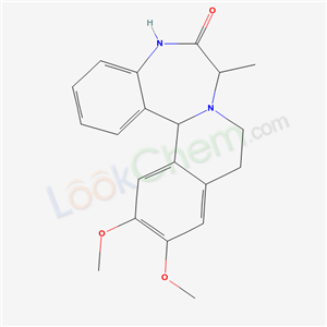 41334-72-9,12,13-dimethoxy-7-methyl-5,9,10,14b-tetrahydroisoquino[2,1-d][1,4]benzodiazepin-6(7H)-one,