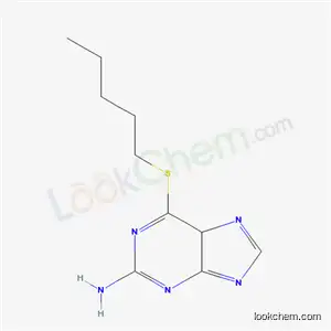 Molecular Structure of 5069-66-9 (6-(pentylsulfanyl)-5H-purin-2-amine)