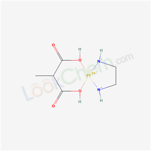 2-azanidylethylazanide; 2-methylpropanedioic acid; platinum(+2) cation