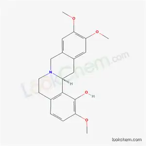 Molecular Structure of 34413-12-2 ([13aS,(-)]-5,8,13,13a-Tetrahydro-2,10,11-trimethoxy-6H-dibenzo[a,g]quinolizine-1-ol)