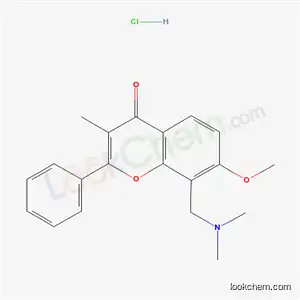Molecular Structure of 2740-04-7 (8-[(dimethylamino)methyl]-7-methoxy-3-methyl-2-phenyl-4-benzopyrone hydrochloride)