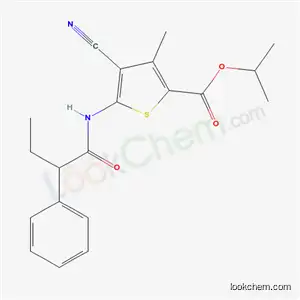 Propan-2-yl 4-cyano-3-methyl-5-[(2-phenylbutanoyl)amino]thiophene-2-carboxylate