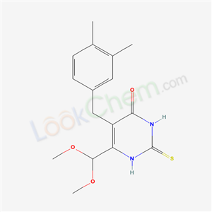 21326-11-4,6-(dimethoxymethyl)-5-(3,4-dimethylbenzyl)-2-thioxo-2,3-dihydropyrimidin-4(1H)-one,