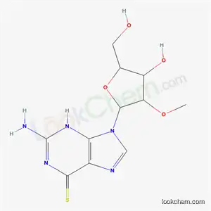 Molecular Structure of 13039-47-9 (2-amino-9-(2-O-methylpentofuranosyl)-3,9-dihydro-6H-purine-6-thione)