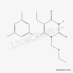 Molecular Structure of 172256-02-9 (6-[(3,5-dimethylphenyl)selanyl]-1-(ethoxymethyl)-5-ethylpyrimidine-2,4(1H,3H)-dione)