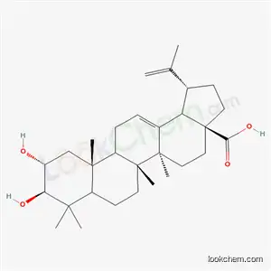 Molecular Structure of 19533-92-7 (2α,3β-Dihydroxylup-20(29)-en-28-oic acid)
