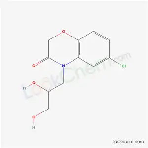 Molecular Structure of 52042-27-0 (6-Chloro-4-(2,3-dihydroxypropyl)-2H-1,4-benzoxazin-3(4H)-one)