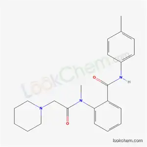 Molecular Structure of 55707-74-9 (2-(N-Methyl-2-piperidinoacetylamino)-N-(p-tolyl)benzamide)