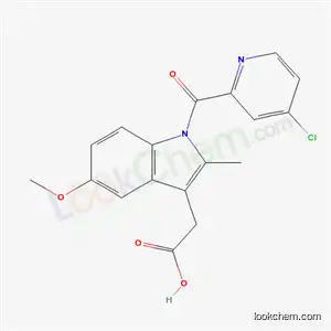 Molecular Structure of 59823-61-9 ({1-[(4-chloropyridin-2-yl)carbonyl]-5-methoxy-2-methyl-1H-indol-3-yl}acetic acid)