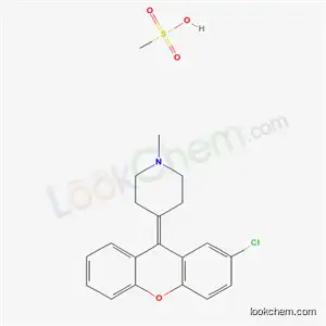 Molecular Structure of 60086-22-8 (4-(2-chloro-9H-xanthen-9-ylidene)-1-methylpiperidine methanesulfonate (1:1))