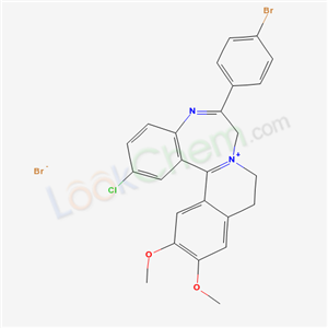 62206-20-6,6-(4-bromophenyl)-2-chloro-12,13-dimethoxy-9,10-dihydro-7H-isoquino[2,1-d][1,4]benzodiazepin-8-ium bromide,