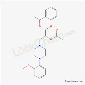 Molecular Structure of 63990-76-1 (1-(2-acetylphenoxy)-3-[4-(2-methoxyphenyl)piperazin-1-yl]propan-2-yl acetate)