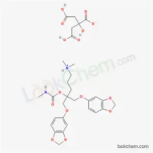 Molecular Structure of 64246-07-7 (5-(1,3-benzodioxol-5-yloxy)-4-[(1,3-benzodioxol-5-yloxy)methyl]-N,N-dimethyl-4-[(methylcarbamoyl)oxy]pentan-1-aminium 3-carboxy-2-(carboxymethyl)-2-hydroxypropanoate)