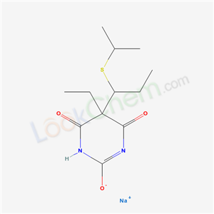 66968-66-9,sodium 5-ethyl-4,6-dioxo-5-[1-(propan-2-ylsulfanyl)propyl]-1,4,5,6-tetrahydropyrimidin-2-olate,