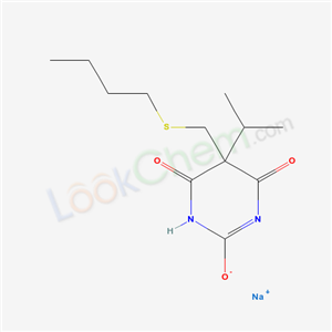 67050-75-3,5-(Butylthiomethyl)-5-isopropyl-2-sodiooxy-4,6(1H,5H)-pyrimidinedione,