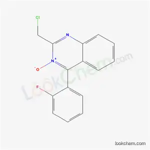 Molecular Structure of 60656-73-7 (2-(chloromethyl)-4-(2-fluorophenyl)quinazoline 3-oxide)