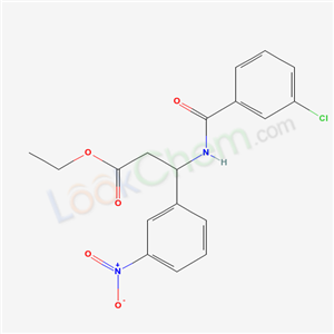 5809-96-1,ethyl 3-{[(3-chlorophenyl)carbonyl]amino}-3-(3-nitrophenyl)propanoate,