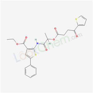 5749-75-7,ethyl 2-({2-[(4-oxo-4-thiophen-2-ylbutanoyl)oxy]propanoyl}amino)-5-phenylthiophene-3-carboxylate,