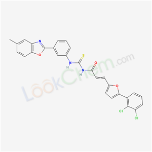 5321-01-7,3-[5-(2,3-dichlorophenyl)furan-2-yl]-N-{[3-(5-methyl-1,3-benzoxazol-2-yl)phenyl]carbamothioyl}prop-2-enamide,