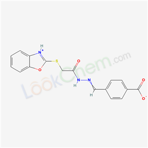 5680-58-0,4-({2-[(1,3-benzoxazol-2-ylsulfanyl)acetyl]hydrazinylidene}methyl)benzoic acid,