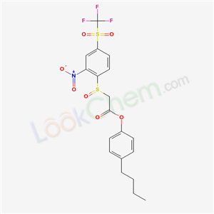 7061-62-3,4-butylphenyl ({2-nitro-4-[(trifluoromethyl)sulfonyl]phenyl}sulfinyl)acetate,