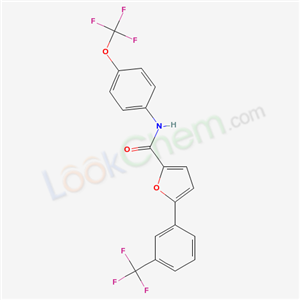 7062-06-8,N-[4-(trifluoromethoxy)phenyl]-5-[3-(trifluoromethyl)phenyl]furan-2-carboxamide,