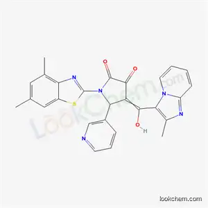1-(4,6-Dimethyl-1,3-benzothiazol-2-yl)-4-[hydroxy(2-methylimidazo[1,2-a]pyridin-3-yl)methylidene]-5-(pyridin-3-yl)pyrrolidine-2,3-dione