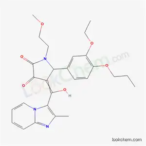 5-(3-Ethoxy-4-propoxyphenyl)-4-[hydroxy-(2-methylimidazo[1,2-a]pyridin-3-yl)methylidene]-1-(2-methoxyethyl)pyrrolidine-2,3-dione