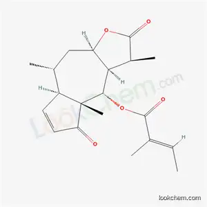 Molecular Structure of 63569-07-3 ((3S,3aR,4S,4aR,7aR,8R,9aR)-3,4a,8-trimethyl-2,5-dioxo-2,3,3a,4,4a,5,7a,8,9,9a-decahydroazuleno[6,5-b]furan-4-yl (2E)-2-methylbut-2-enoate)
