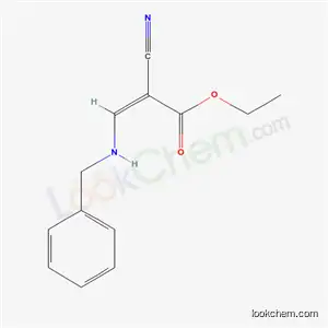 Molecular Structure of 7144-24-3 (ethyl (2Z)-3-(benzylamino)-2-cyanoprop-2-enoate)