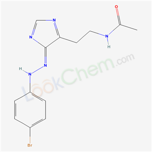 39050-06-1,N-(2-{(4Z)-4-[2-(4-bromophenyl)hydrazinylidene]-4H-imidazol-5-yl}ethyl)acetamide,