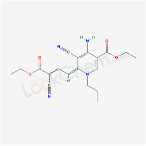 68379-27-1,ethyl (6E)-4-amino-5-cyano-6-(3-cyano-3-ethoxycarbonyl-prop-2-enyliden e)-1-propyl-pyridine-3-carboxylate,ethyl (6E)-4-amino-5-cyano-6-(3-cyano-3-ethoxycarbonyl-prop-2-enyliden e)-1-propyl-pyridine-3-carboxylate;