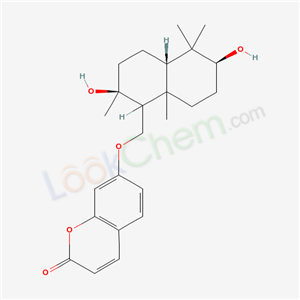 54165-75-2,7-{[(2S,4aS,6S)-2,6-dihydroxy-2,5,5,8a-tetramethyldecahydronaphthalen-1-yl]methoxy}-2H-chromen-2-one,