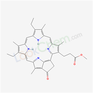 33719-95-8,methyl 3-(9,14-diethyl-4,8,13,18-tetramethyl-20-oxo-3,4-didehydro-24,25-dihydrophorbin-3-yl)propanoate,