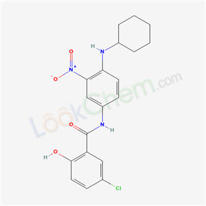 62450-33-3,5-chloro-N-[4-(cyclohexylamino)-3-nitrophenyl]-2-hydroxybenzamide,