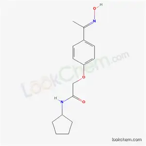 Molecular Structure of 51828-66-1 (N-cyclopentyl-2-{4-[(1E)-N-hydroxyethanimidoyl]phenoxy}acetamide)