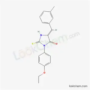 Molecular Structure of 62468-53-5 ((5Z)-3-(4-ethoxyphenyl)-5-[(3-methylphenyl)methylidene]-2-thioxoimidazolidin-4-one)