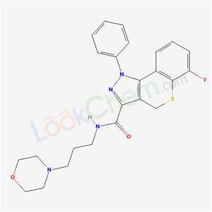 69099-45-2,6-fluoro-N-[3-(morpholin-4-yl)propyl]-1-phenyl-1,4-dihydrothiochromeno[4,3-c]pyrazole-3-carboxamide,