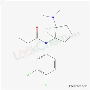 Molecular Structure of 71027-14-0 (trans-N-(3,4-Dichlorophenyl)-N-[2-(dimethylamino)cyclopentyl]propanamide (Z)-2-butenedioate (1:1))