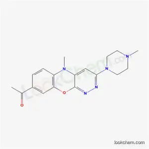 5H-Pyridazino(3,4-b)(1,4)benzoxazine, 7-acetyl-10-methyl-2-(4-methylpiperazin-1-yl)-