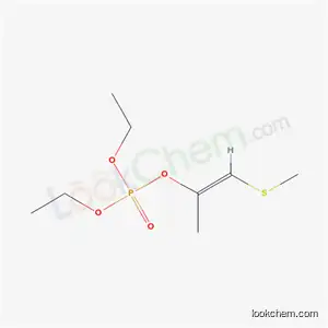 Molecular Structure of 3309-79-3 (Phosphoric acid diethyl 1-methyl-2-(methylthio)ethenyl ester)