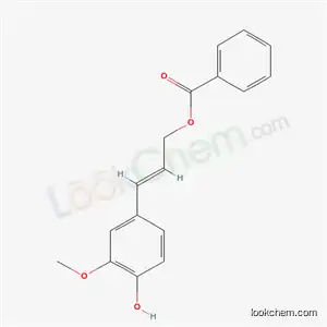 Molecular Structure of 4159-29-9 (4-hydroxy-3-methoxycinnamyl benzoate)