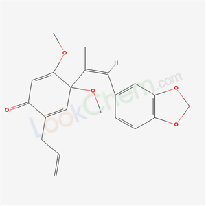 62532-61-0,4-[(Z)-2-(1,3-Benzodioxol-5-yl)-1-methylvinyl]-4,5-dimethoxy-2-(2-propenyl)-2,5-cyclohexadien-1-one,