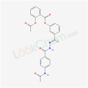 55901-32-1,3-[(E)-{2-[4-(acetylamino)benzoyl]hydrazinylidene}methyl]phenyl 2-(acetyloxy)benzoate,