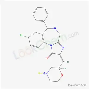 Molecular Structure of 61197-61-3 (2-[(E)-(8-chloro-1-oxo-6-phenyl-1H-imidazo[1,2-a][1,4]benzodiazepin-2(4H)-ylidene)methyl]-4-thioxomorpholin-4-ium)